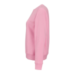 Sweatshirt de mulher em algodão orgânico com gola redonda 300 g/m² Waikiki cor cor-de-rosa terceira vista 