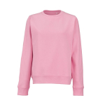 Sweatshirt de mulher em algodão orgânico com gola redonda 300 g/m² Waikiki cor cor-de-rosa vista frontal 