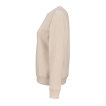 Sweatshirt de mulher em algodão orgânico com gola redonda 300 g/m² Waikiki cor bege terceira vista 