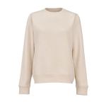 Sweatshirt de mulher em algodão orgânico com gola redonda 300 g/m² Waikiki cor bege vista frontal 