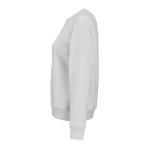 Sweatshirt de mulher em algodão orgânico com gola redonda 300 g/m² Waikiki cor cinzento-claro terceira vista 