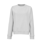 Sweatshirt de mulher em algodão orgânico com gola redonda 300 g/m² Waikiki cor cinzento-claro vista frontal 