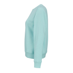 Sweatshirt de mulher em algodão orgânico com gola redonda 300 g/m² Waikiki cor verde-claro terceira vista 