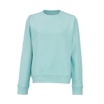 Sweatshirt de mulher em algodão orgânico com gola redonda 300 g/m² Waikiki cor verde-claro vista frontal 
