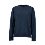 Sweatshirt de mulher em algodão orgânico com gola redonda 300 g/m² Waikiki cor azul-marinho vista frontal 