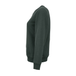 Sweatshirt de mulher em algodão orgânico com gola redonda 300 g/m² Waikiki cor verde-escuro terceira vista 