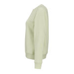 Sweatshirt de mulher em algodão orgânico com gola redonda 300 g/m² Waikiki cor verde pastel terceira vista 