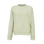 Sweatshirt de mulher em algodão orgânico com gola redonda 300 g/m² Waikiki cor verde pastel vista frontal 