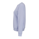 Sweatshirt de mulher em algodão orgânico com gola redonda 300 g/m² Waikiki cor azul pastel terceira vista 