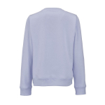 Sweatshirt de mulher em algodão orgânico com gola redonda 300 g/m² Waikiki cor azul pastel vista traseira 