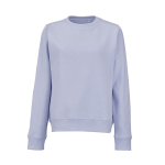 Sweatshirt de mulher em algodão orgânico com gola redonda 300 g/m² Waikiki cor azul pastel vista frontal 