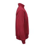 Sweatshirt unissexo em algodão orgânico com fecho 1/4 340g/m² Malibu cor bordeaux segunda vista