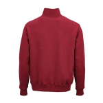 Sweatshirt unissexo em algodão orgânico com fecho 1/4 340g/m² Malibu cor bordeaux vista traseira 
