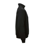 Sweatshirt unissexo em algodão orgânico com fecho 1/4 340g/m² Malibu cor preto segunda vista