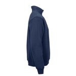 Sweatshirt unissexo em algodão orgânico com fecho 1/4 340g/m² Malibu cor azul-marinho segunda vista