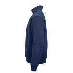 Sweatshirt unissexo em algodão orgânico com fecho 1/4 340g/m² Malibu cor azul-marinho terceira vista 