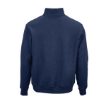 Sweatshirt unissexo em algodão orgânico com fecho 1/4 340g/m² Malibu cor azul-marinho vista traseira 