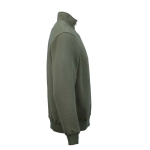 Sweatshirt unissexo em algodão orgânico com fecho 1/4 340g/m² Malibu cor verde militar segunda vista