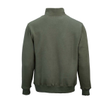 Sweatshirt unissexo em algodão orgânico com fecho 1/4 340g/m² Malibu cor verde militar vista traseira 