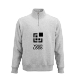 Sweatshirt unissexo em algodão orgânico com fecho 1/4 340g/m² Malibu vista principal