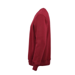 Sweatshirt unissexo em algodão orgânico com gola redonda 340 g/m² Nazaré cor bordeaux terceira vista 