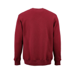 Sweatshirt unissexo em algodão orgânico com gola redonda 340 g/m² Nazaré cor bordeaux vista traseira 
