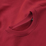 Sweatshirt unissexo em algodão orgânico com gola redonda 340 g/m² Nazaré cor bordeaux vista de detalhe 