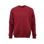 Sweatshirt unissexo em algodão orgânico com gola redonda 340 g/m² Nazaré cor bordeaux vista frontal 