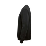 Sweatshirt unissexo em algodão orgânico com gola redonda 340 g/m² Nazaré cor preto terceira vista 