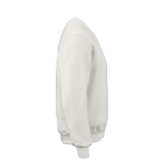 Sweatshirt unissexo em algodão orgânico com gola redonda 340 g/m² Nazaré cor branco segunda vista
