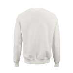 Sweatshirt unissexo em algodão orgânico com gola redonda 340 g/m² Nazaré cor branco vista traseira 