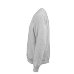 Sweatshirt unissexo em algodão orgânico com gola redonda 340 g/m² Nazaré cor cinzento mesclado terceira vista 