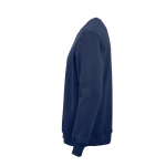 Sweatshirt unissexo em algodão orgânico com gola redonda 340 g/m² Nazaré cor azul-marinho terceira vista 