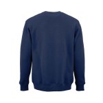 Sweatshirt unissexo em algodão orgânico com gola redonda 340 g/m² Nazaré cor azul-marinho vista traseira 