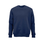 Sweatshirt unissexo em algodão orgânico com gola redonda 340 g/m² Nazaré cor azul-marinho vista frontal 