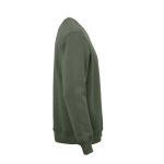 Sweatshirt unissexo em algodão orgânico com gola redonda 340 g/m² Nazaré cor verde militar segunda vista