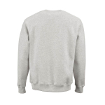 Sweatshirt unissexo em algodão orgânico com gola redonda 340 g/m² Nazaré cor cinzento-claro mesclado vista traseira 