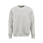 Sweatshirt unissexo em algodão orgânico com gola redonda 340 g/m² Nazaré cor cinzento-claro mesclado vista frontal 