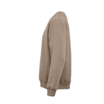 Sweatshirt unissexo em algodão orgânico com gola redonda 340 g/m² Nazaré cor castanho-claro terceira vista 