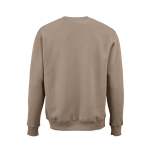 Sweatshirt unissexo em algodão orgânico com gola redonda 340 g/m² Nazaré cor castanho-claro vista traseira 