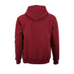 Sweatshirt unissexo com capuz em algodão orgânico 340g/m² Tulum cor bordeaux vista traseira 