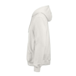 Sweatshirt unissexo com capuz em algodão orgânico 340g/m² Tulum cor branco terceira vista 