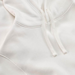 Sweatshirt unissexo com capuz em algodão orgânico 340g/m² Tulum cor branco vista de detalhe 