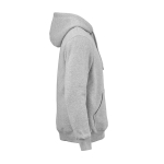 Sweatshirt unissexo com capuz em algodão orgânico 340g/m² Tulum cor cinzento mesclado segunda vista