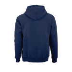 Sweatshirt unissexo com capuz em algodão orgânico 340g/m² Tulum cor azul-marinho vista traseira 