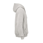 Sweatshirt unissexo com capuz em algodão orgânico 340g/m² Tulum cor cinzento-claro mesclado segunda vista