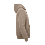Sweatshirt unissexo com capuz em algodão orgânico 340g/m² Tulum cor castanho-claro segunda vista