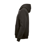 Sweatshirt unissexo com capuz em algodão orgânico 340g/m² Tulum cor lilás terceira vista 