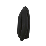 Sweatshirt unissexo de algodão orgânico com felpa francesa 300 g/m² Capri cor preto terceira vista 