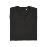 Sweatshirt unissexo de algodão orgânico com felpa francesa 300 g/m² Capri cor preto segunda vista frontal 